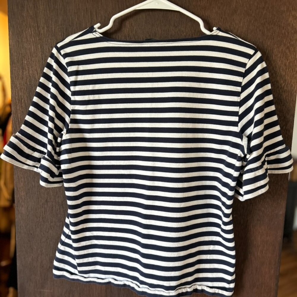 J Crew Ruffle Sleeve Top - Picture 4 of 5